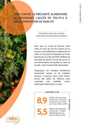 Couverture En un coup d'oeil précarité alimentaire