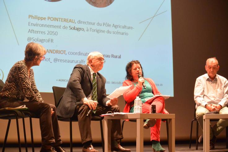 ESS, agriculture, alimentation, bio, durable, circuits courts, précarité, transition, environnement, pesticides, grande distribution, coopération, coopérative Table ronde de la ProspectivESS Agriculture et alimentation durables - temps 2