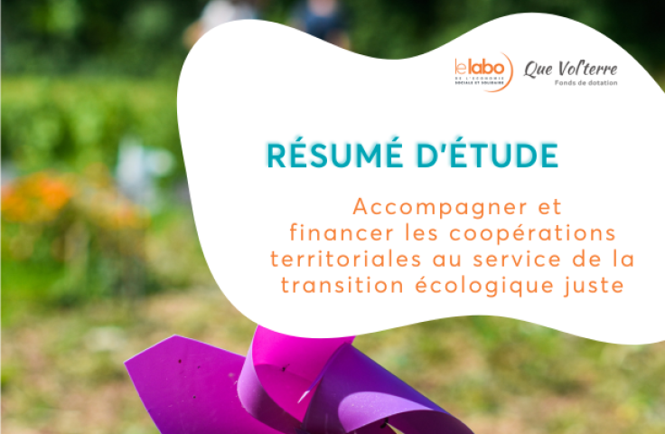 « accompagner et financer les coopérations territoriales au service de la transition écologique juste » 